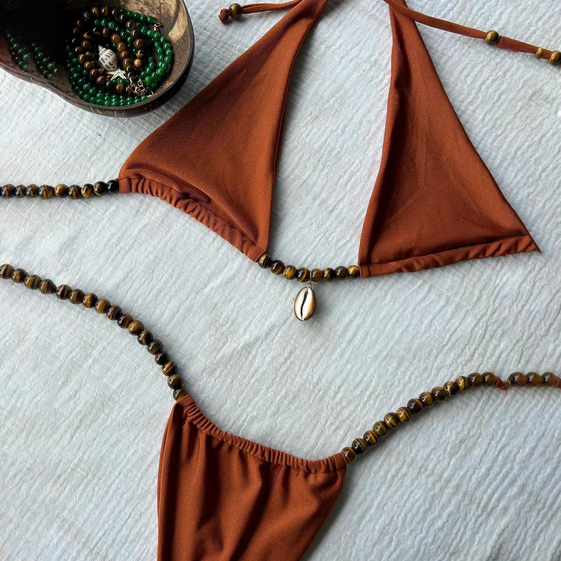 Sexy Bikini Women Swimsuit Female Swimwear Bandeau Biquini Thong Bathing Suit Shiny Swimming Suits Halter Bodysuit Beachwear voguable