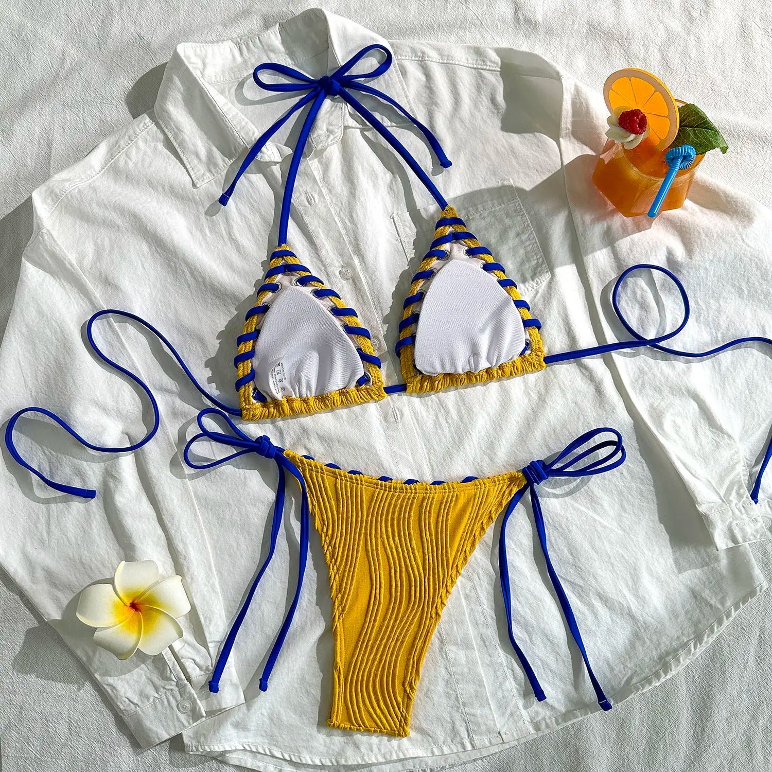 Voguable  Triangle String Bikinis Women Swimwear Female Sexy Swimsuit Solid Bathers Bathing Swimming Swim Suit Beachwear voguable