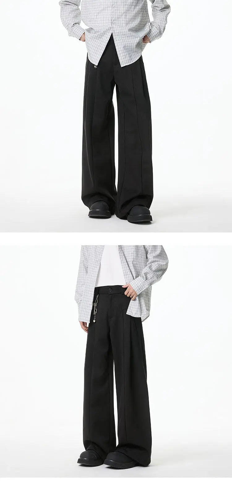 Spring 2025New Design Patchwork Casual Trousers man Loose Wide Leg Waist Comfort Stretch Elastic Athleisure Pants Travel Fashion voguable