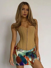Voguable Sexy Denim Corset Strapless Crop Tube Top Summer Solid Off Shoulder Bustier Party Sleeveless Tank Tops Women Clubwear voguable