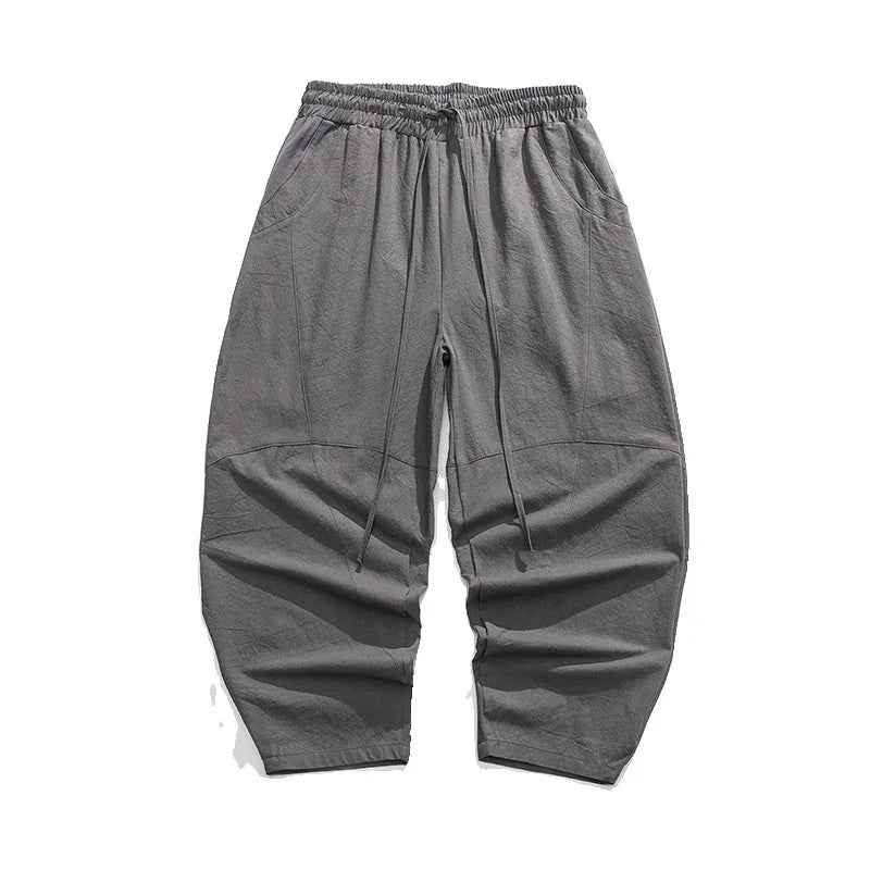 Voguable  New Arrival Men Casual Pants High Street Cross Pants Cotton Chinese Style Streetwear Male Harem Trousers voguable