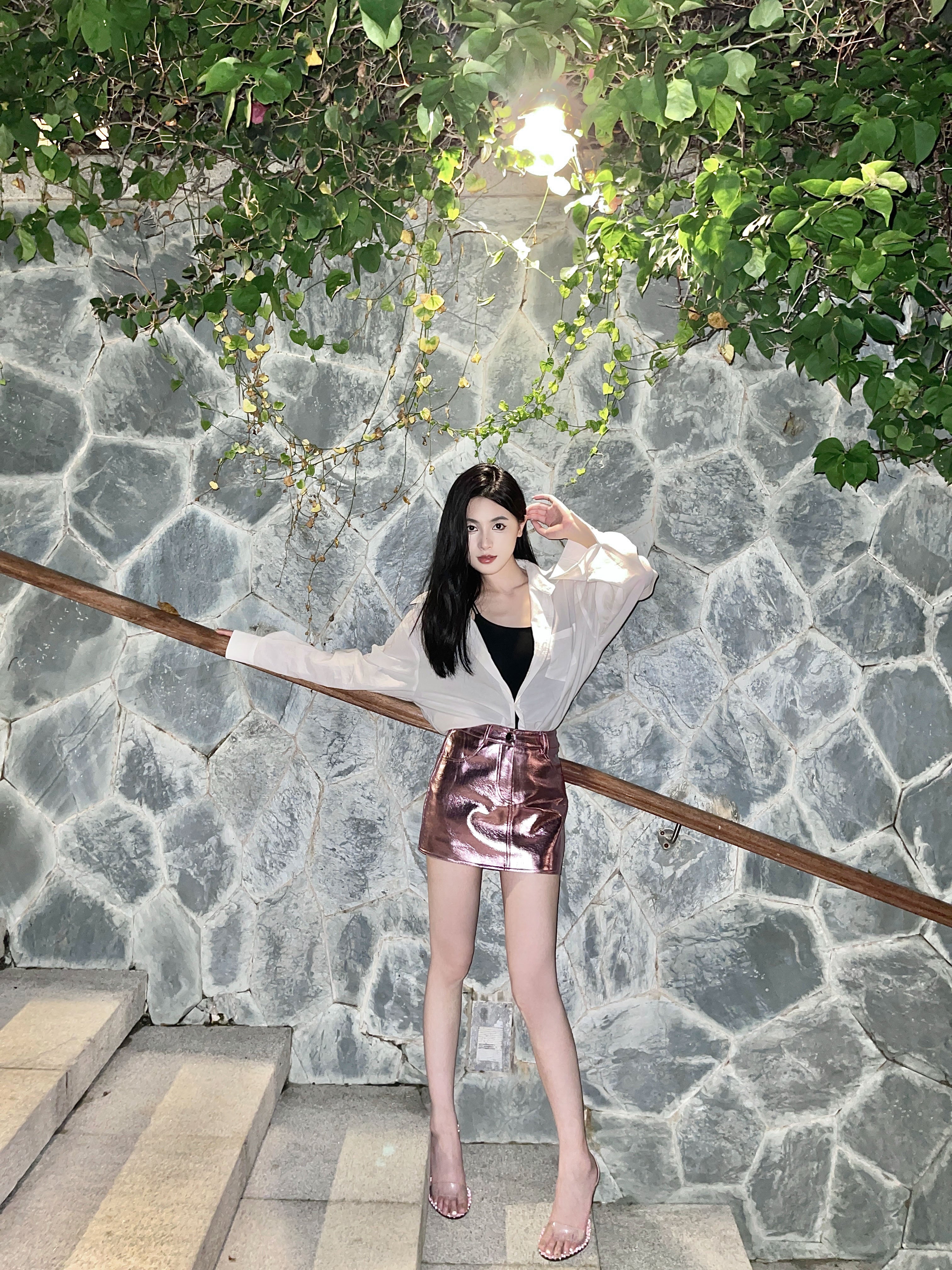 Summer Autumn Pink Silver Reflective Shiny Patent Leather Mini Skirts for Women High Waist A Line Short Sexy Y2K Clothes voguable