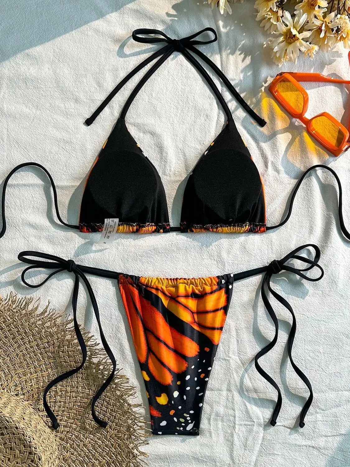 Voguable  Triangle String Thong Bikinis Women Padded Swimwear Female Sexy Swimsuit Bathers Bathing Swimming Swim Suit Beachwear voguable