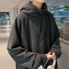 Sweater Men Spring Autumn Men's Hooded Sweater Casual Pullover Warm Knitted Sweatercoat Pull Homme Plus Size 3XL Streetwear voguable