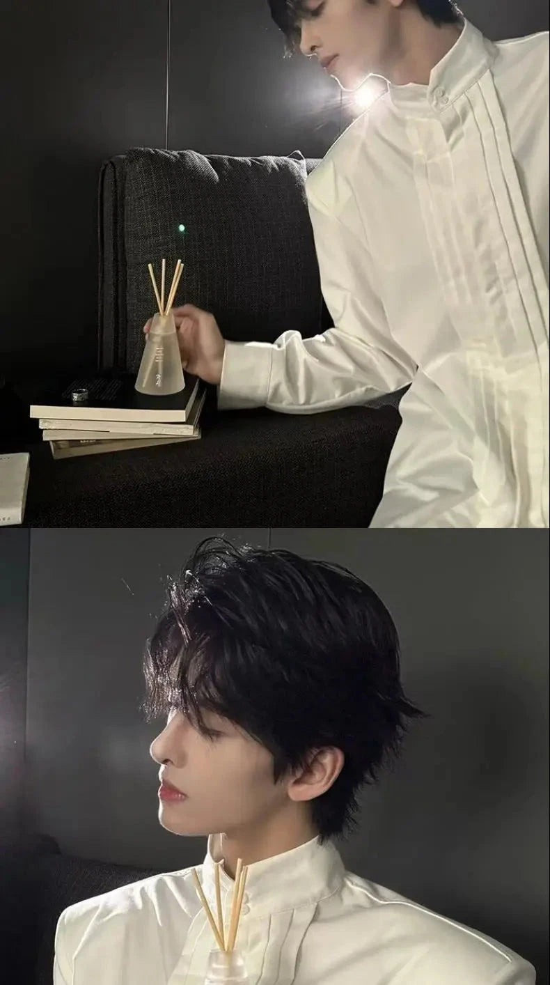 Spring New Niche Shirt Deconstructed Stand Collar Long-sleeved Shirt Men's Mature Elegant Youth Design Feel Loose Casual Blouse voguable