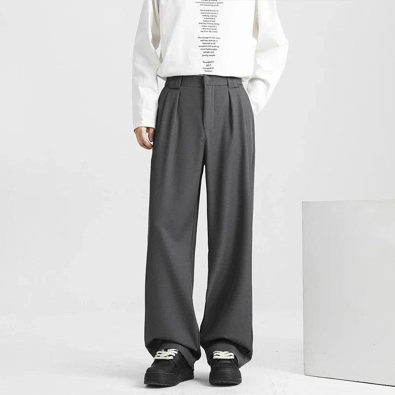 Men's Light Luxury Naples Slim-fit Suit Pants Casual Japanese Retro Premium Quality Elegant Popular Leisure Trousers 2026 Spring voguable