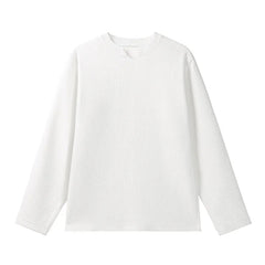 Spring Long Sleeved T-shirt Men Oversized Fashion White V-neck T Shirt Men Streetwear Korean Loose Pullover T Shirt Mens Top voguable
