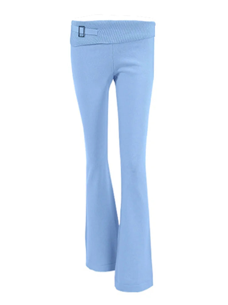 Tossy Knit Fashion 2 Piece-Set Trousers Hoodie Tracksuit Women Crop top Knitwear And Women's Pants Sets Female Trousers Outfits voguable