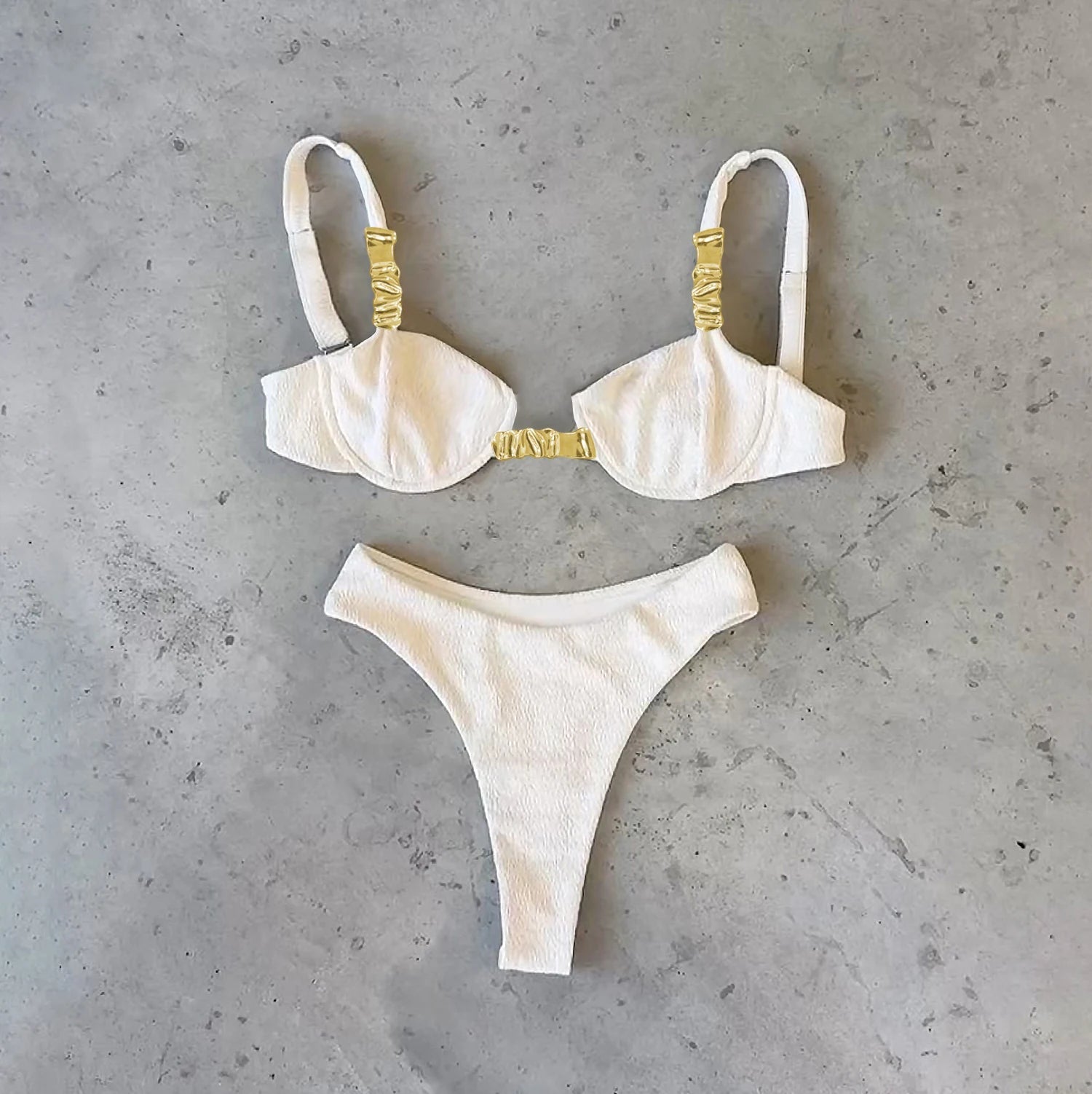 Sexy Bikini Women Swimsuit Female Swimwear Bandeau Biquini Thong Bathing Suit Shiny Swimming Suits Halter Bodysuit Beachwear voguable