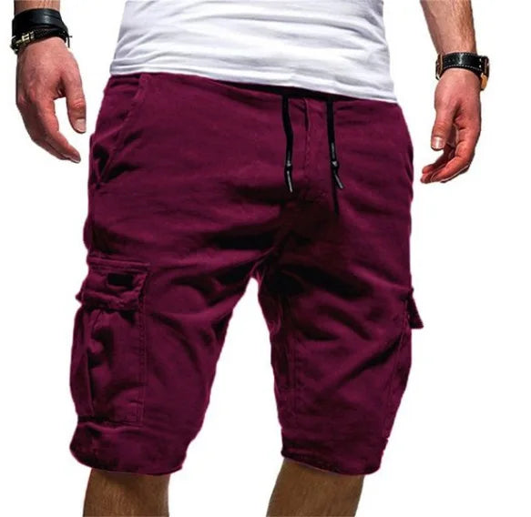 Voguable  Summer Y2K Harajuku All Match Trousers Solid Color Streetwear Elegant Fashion Half Pants Multi Pocket Shorts Men's Clothing voguable