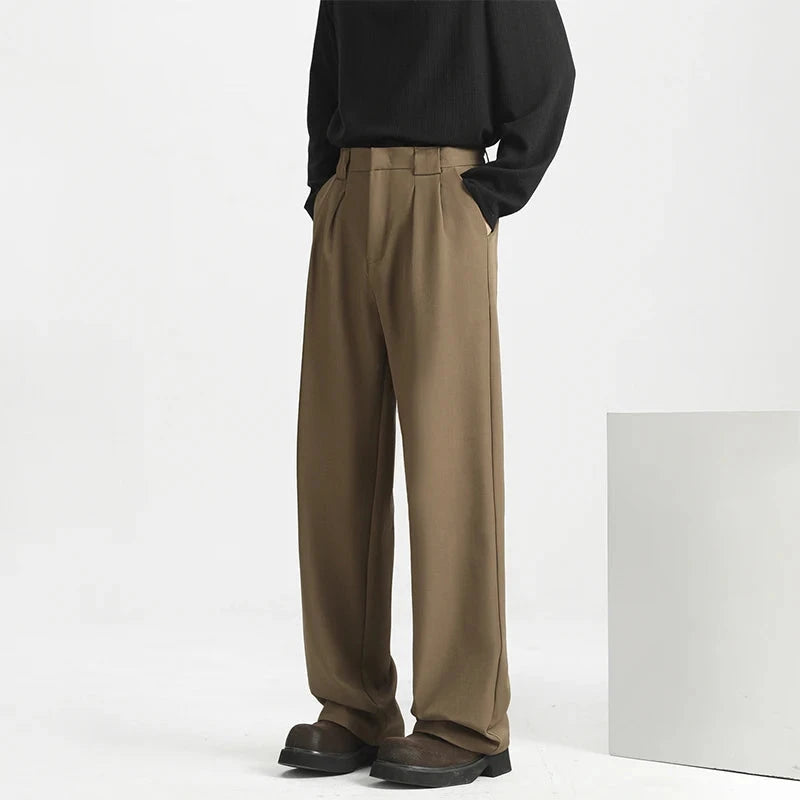 Men's Light Luxury Naples Slim-fit Suit Pants Casual Japanese Retro Premium Quality Elegant Popular Leisure Trousers 2026 Spring voguable