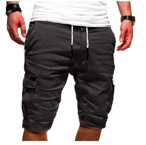 Voguable  Summer Y2K Harajuku All Match Trousers Solid Color Streetwear Elegant Fashion Half Pants Multi Pocket Shorts Men's Clothing voguable