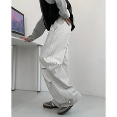 Summer Black Casual Pants Men Oversized Wide Leg Pants Men Streetwear Hip-hop Loose Pink Sports Pants Mens Joggers Trousers voguable