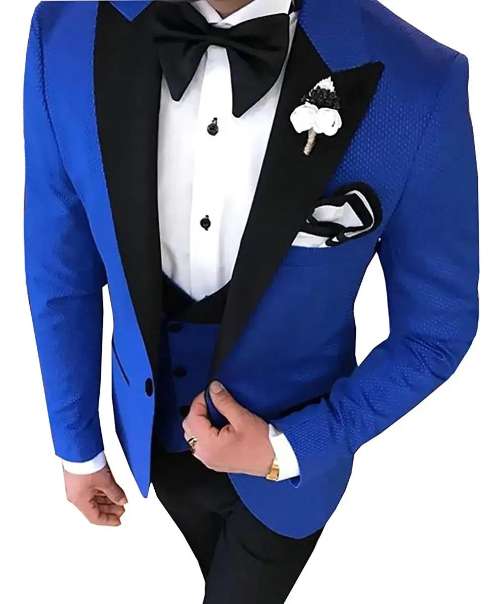 Voguable  Made Terno Slim Groom Tuxedos Wedding Men Suit Terno Masculino (Jacket+Pant+Vest) Mens's 3 Pieces Suits For Men voguable