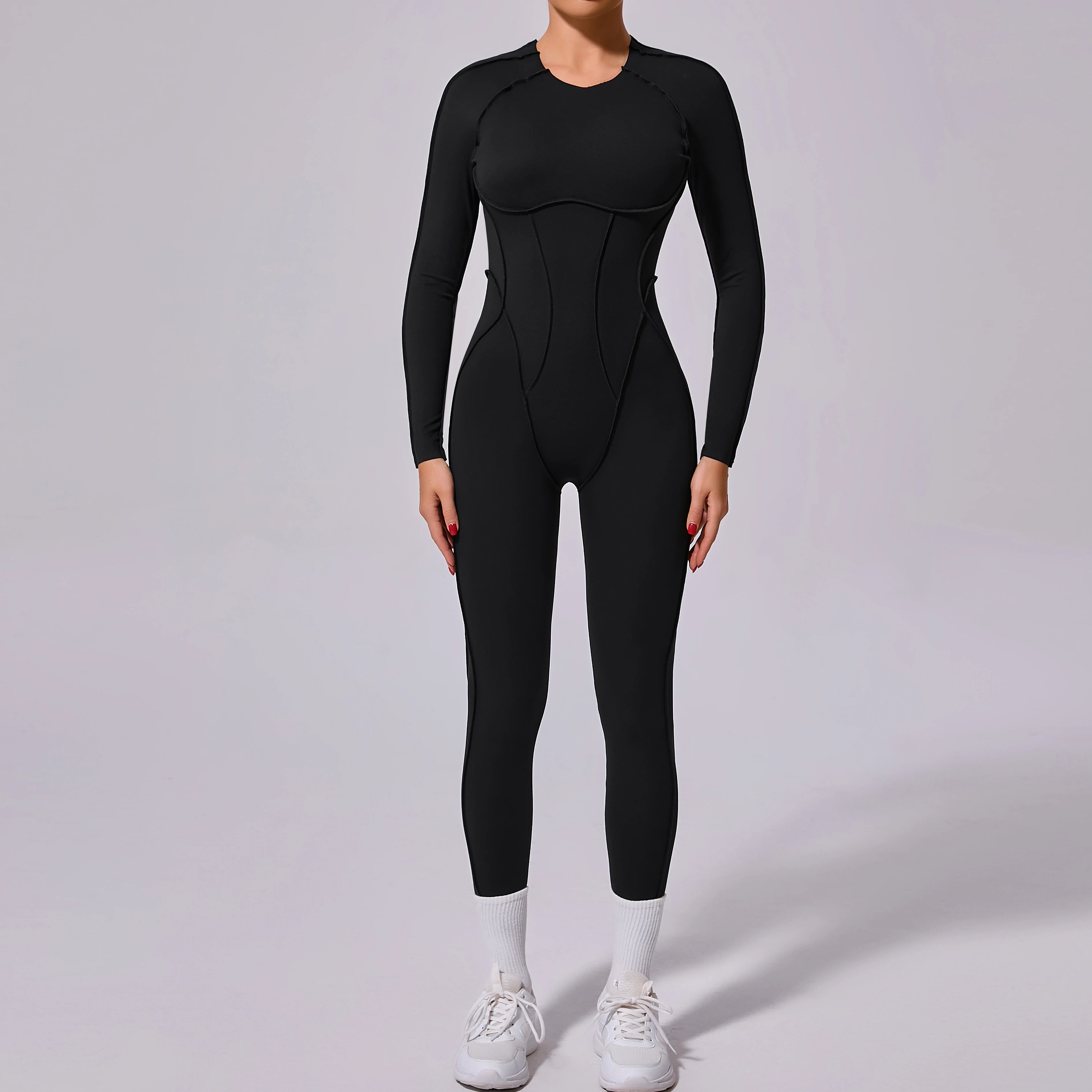 Voguable  Long Sports Jumpsuit Sleeveless Gym Set Women Yoga Clothes Rompers Workout One-piece Suit Female Outdoor Recreation Bodysuits voguable