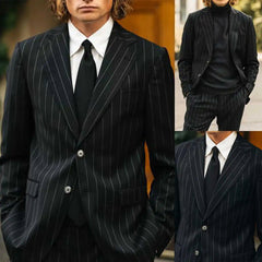 Voguable  Bussiness Men's Suit 2 Pieces Blazer Pants Bow Collar Single Breasted Buckle Formal Work Wear Wedding voguable