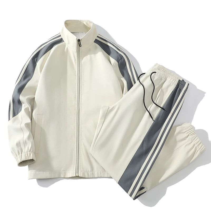Sports suit men's spring and autumn new style casual teenager overalls suit men's plus  size handsome suit voguable