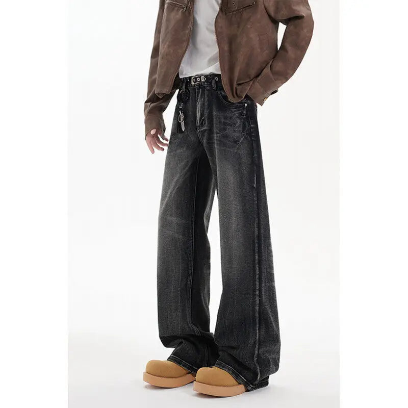 Men Jeans Washed Bootcut Jeans Streetwear Urban Denim Trousers Casual  Vintage Hip Hop Pants Retro Fashion Style Y2K voguable