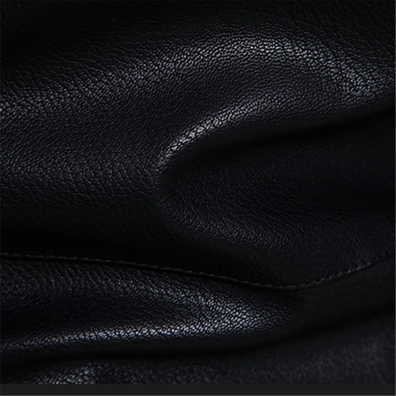 2022 PU Casual Leather Jacket Men Fleece Motorcycle Biker Slim Fit Outerwear Men Solid Stand Collar Leather Jackets voguable