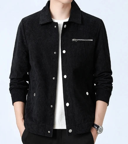 Voguable  High-end Men's Corduroy Jackets Autumn Winter Fashion Youth Trend Single Breasted Top Thick Quality Business Coat for Men M-5XL voguable