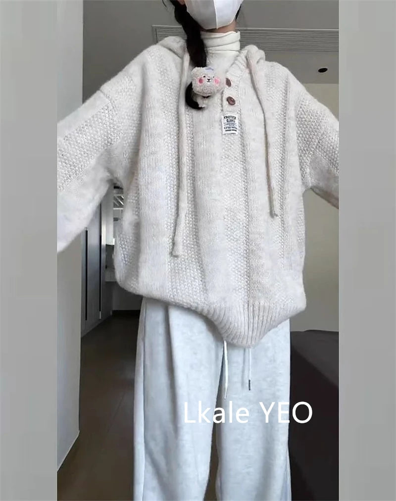 Women's Knitting Pullover Sweater Autumn/Winter Temperament Femme Bottoming Tops Fashion Thickening Loose Ladies Jumper voguable