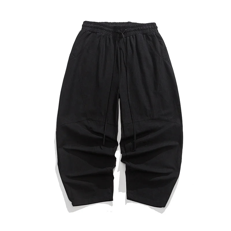 Voguable  New Arrival Men Casual Pants High Street Cross Pants Cotton Chinese Style Streetwear Male Harem Trousers voguable
