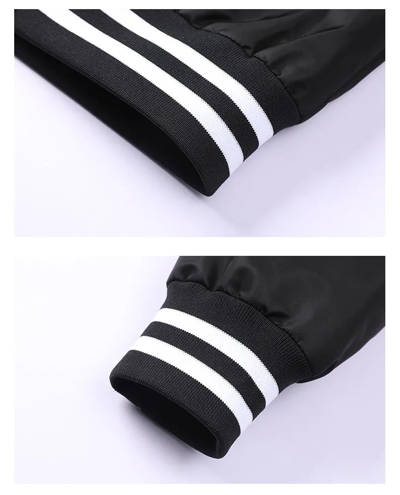 Men's spring and fall varsity jacket Solid color Korean fashion loose baseball uniform couple windproof waterproof bomber jacket voguable