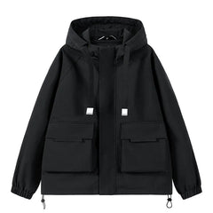 Outdoor jacket Streetwear Coffee Cargo Jacket Men Women 2025 Spring Harajuku Coat Korean Fashion Big Pocket Loose Casual 4Colors voguable