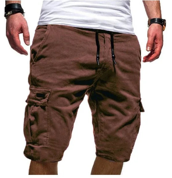 Voguable  Summer Y2K Harajuku All Match Trousers Solid Color Streetwear Elegant Fashion Half Pants Multi Pocket Shorts Men's Clothing voguable