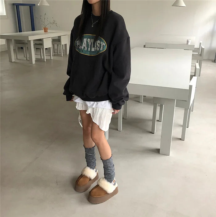 Voguable Korean Fashion Lace Up Irregular Solid Color A-line Skirt Women 2024 Spring New Street Style High Waist Pleated Casual Skirt voguable