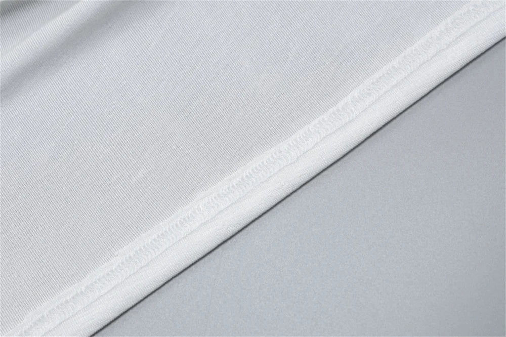 Voguable  O Neck Chic Side Single-breasted White Women Dress Sleeveless Temperament Split Slim Bag Hip Bodycon Lady Holiday Going Out Gown voguable