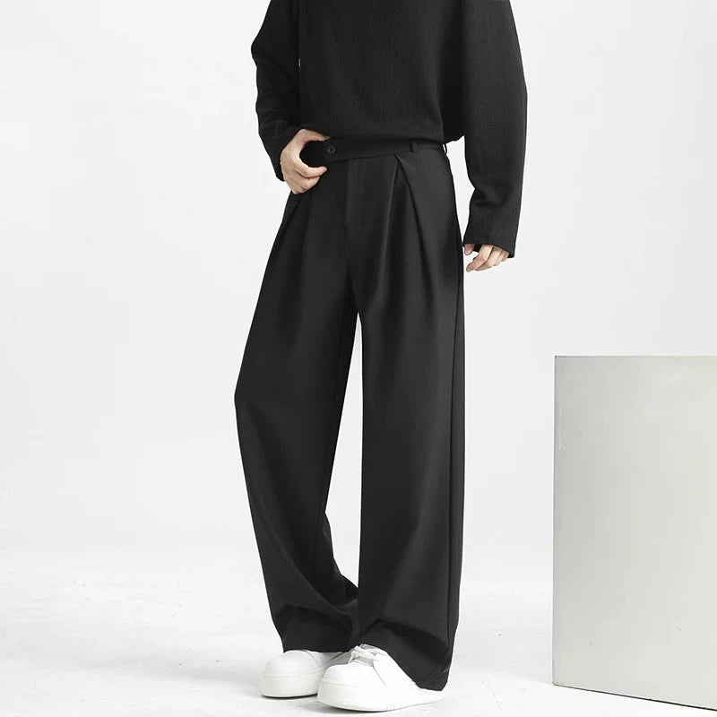 Men's Light Luxury Naples Slim-fit Suit Pants Casual Japanese Retro Premium Quality Elegant Popular Leisure Trousers 2026 Spring voguable