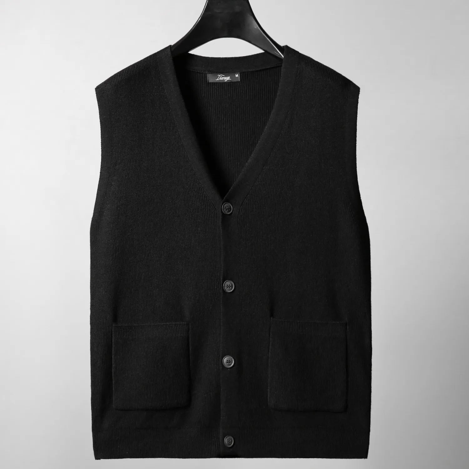 Large knitted sweater, men's new cardigan vest, autumn and winter large loose fat sweater. voguable