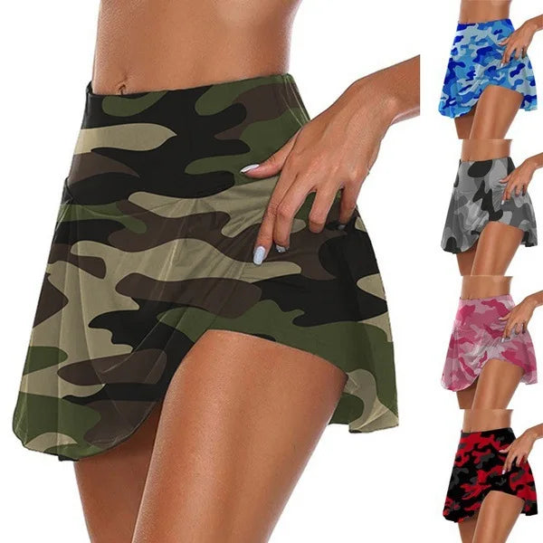 Women Sport Yoga Shorts Women Ladies Cool Shorts Short Fitness Camouflage Elastic Running Outdoor Broadcloth Print Polyester voguable