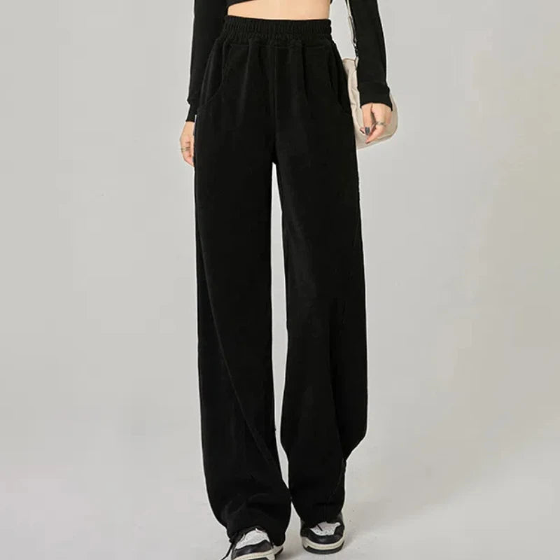 Apricot High Waist Banana Pants Women Spring Autumn 2024 New American Style Chic Straight Casual Affordable Wide Leg Trousers voguable