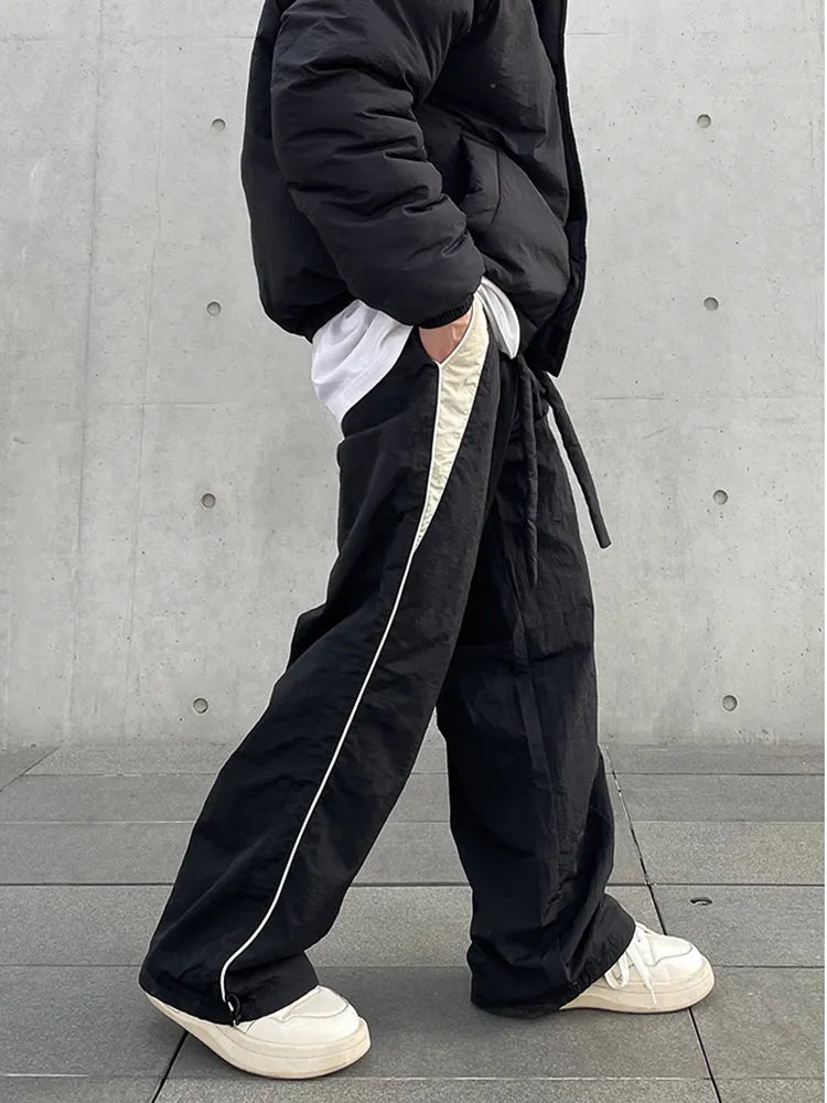 Y2K Men Streetwear Chic Cargo Korean Harajuku Casual Parachute Tech Pants for Women Sweatpants Wide Leg Joggers Trousers Clothes voguable