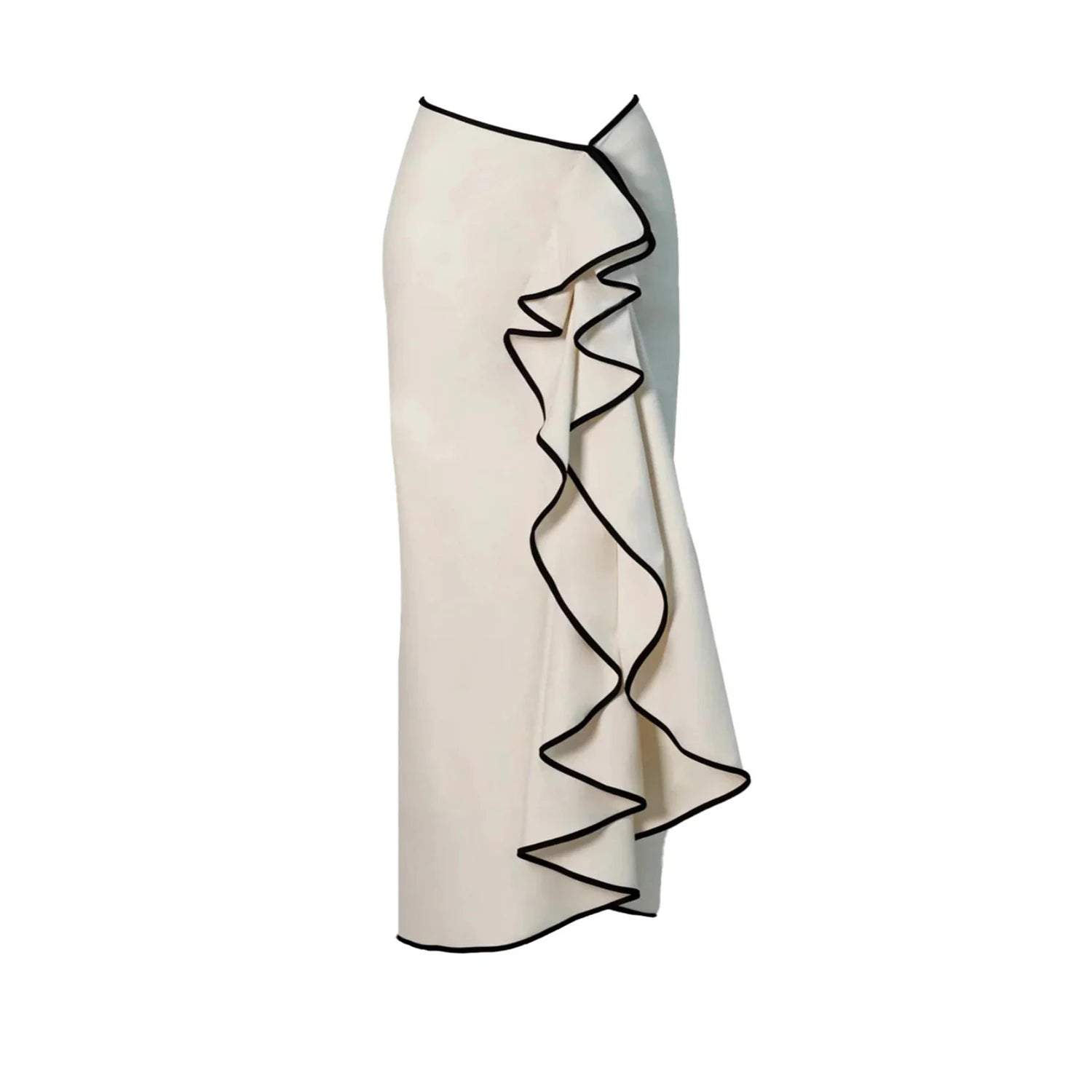 3 Pieces Sexy Bikini Set Black White Bikinis Women Swimsuit Female Elegant Swimwear Long Skirt Bathing Suit Beachwear Cover Up voguable