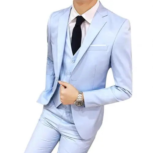 Latest Design Elegant Suits For Men Slim Fit Groom Tuxedo Wedding Male Suit Formal Business Men Clothing Costume Homme 3 Piece voguable