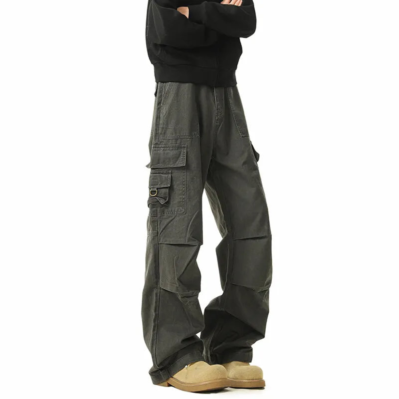Men Cargo Pants Men Casual Multi-Pocket Cotton Overall Trousers Easy Wash outdoors Army Green Joggers Pants Male Dropshipping voguable