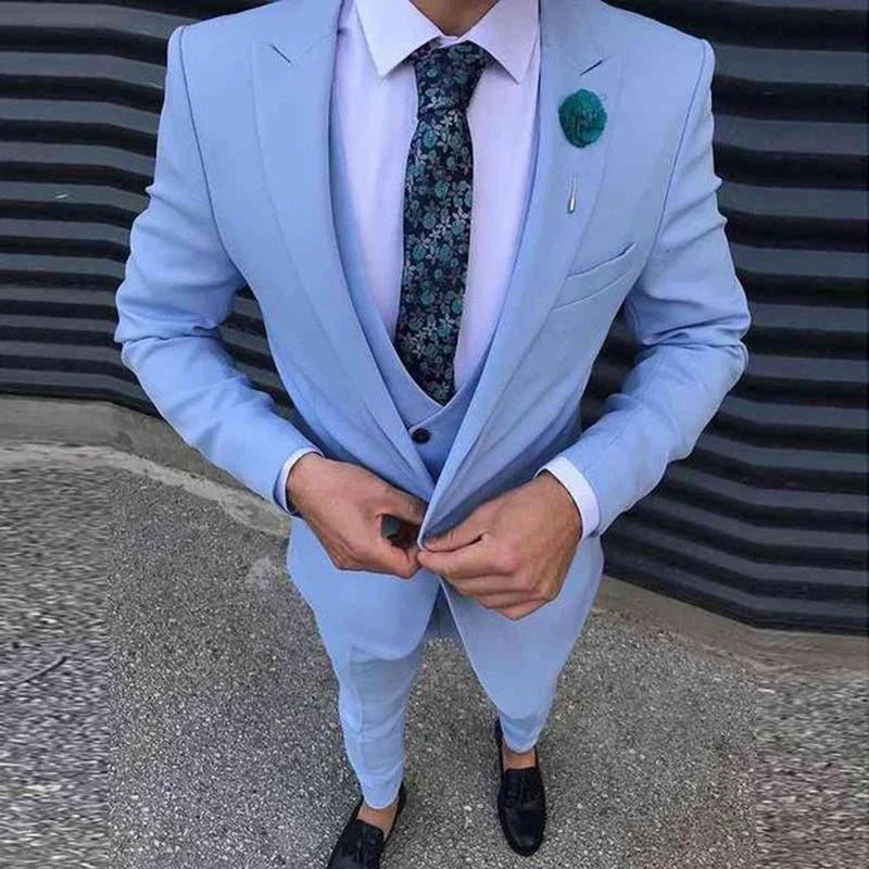 Voguable  New Design 3 Piece Wedding Suits For Men Costume Homme Slim Fit Groom Tuxedo Wedding Men’s Blazer Formal Wear Terno Masculino voguable
