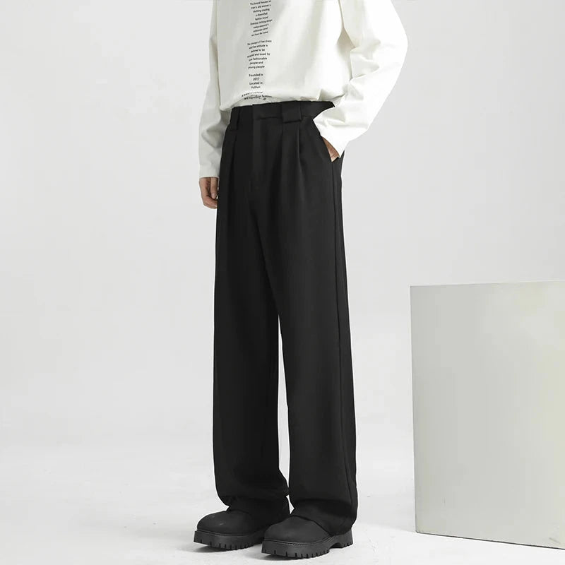 Men's Light Luxury Naples Slim-fit Suit Pants Casual Japanese Retro Premium Quality Elegant Popular Leisure Trousers 2026 Spring voguable