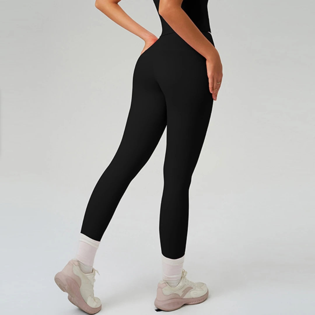 Voguable  Solid Color Butter Tight Fitness High Waist Yoga Legging Soft Women Sport Pant Athletic Gym Comprehensive Training Sportswear voguable