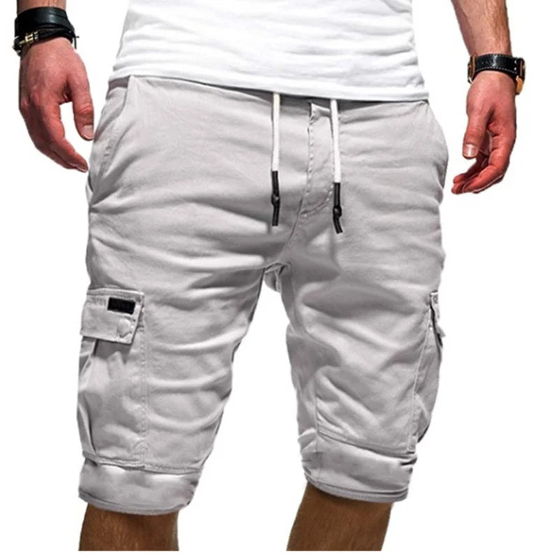 Voguable  Summer Y2K Harajuku All Match Trousers Solid Color Streetwear Elegant Fashion Half Pants Multi Pocket Shorts Men's Clothing voguable