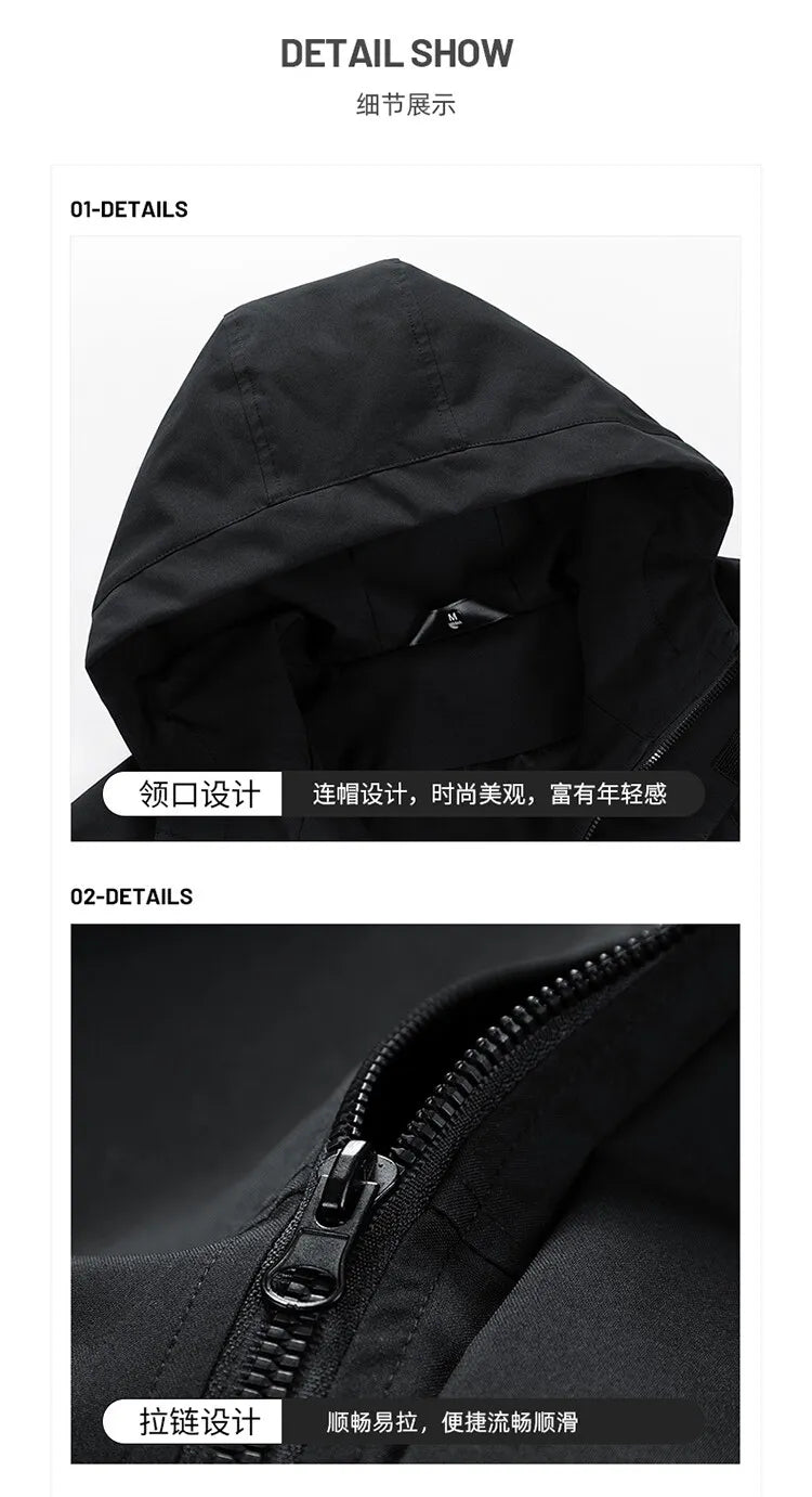 Outdoor jacket Streetwear Coffee Cargo Jacket Men Women 2025 Spring Harajuku Coat Korean Fashion Big Pocket Loose Casual 4Colors voguable