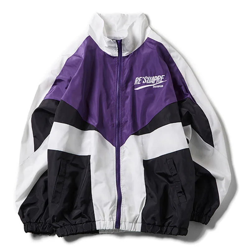 Voguable  College Varsity Jacket Women Men Spring Letter Embroidery Bomber Windbreaker Casual Street Loose Patchwork Zipper Coat Couple voguable