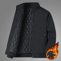 Winter Fleece Thick Jacket Men Warm Grey Windbreaker Fur Collar Coat Plus Size High Quality Brand Fashion Winter Lamb Wool Parka voguable