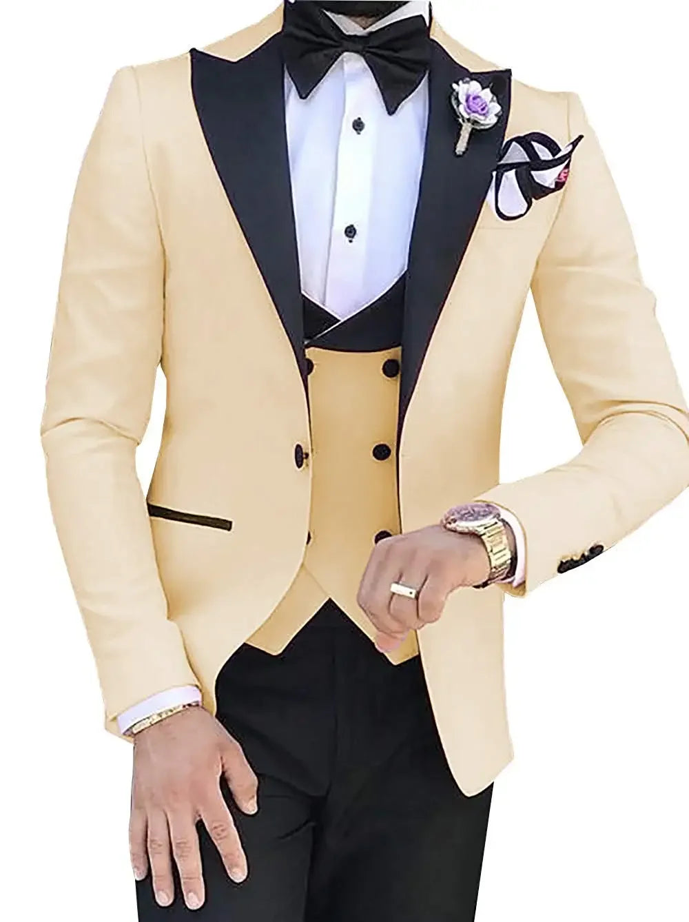 Voguable  Made Terno Slim Groom Tuxedos Wedding Men Suit Terno Masculino (Jacket+Pant+Vest) Mens's 3 Pieces Suits For Men voguable