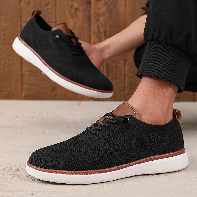 Voguable  Summer Men's Shoes Fashionable Knitted Mesh Casual Design Mesh Shoes Street Trend Versatile Fashion Outdoor Activity Sneakers voguable