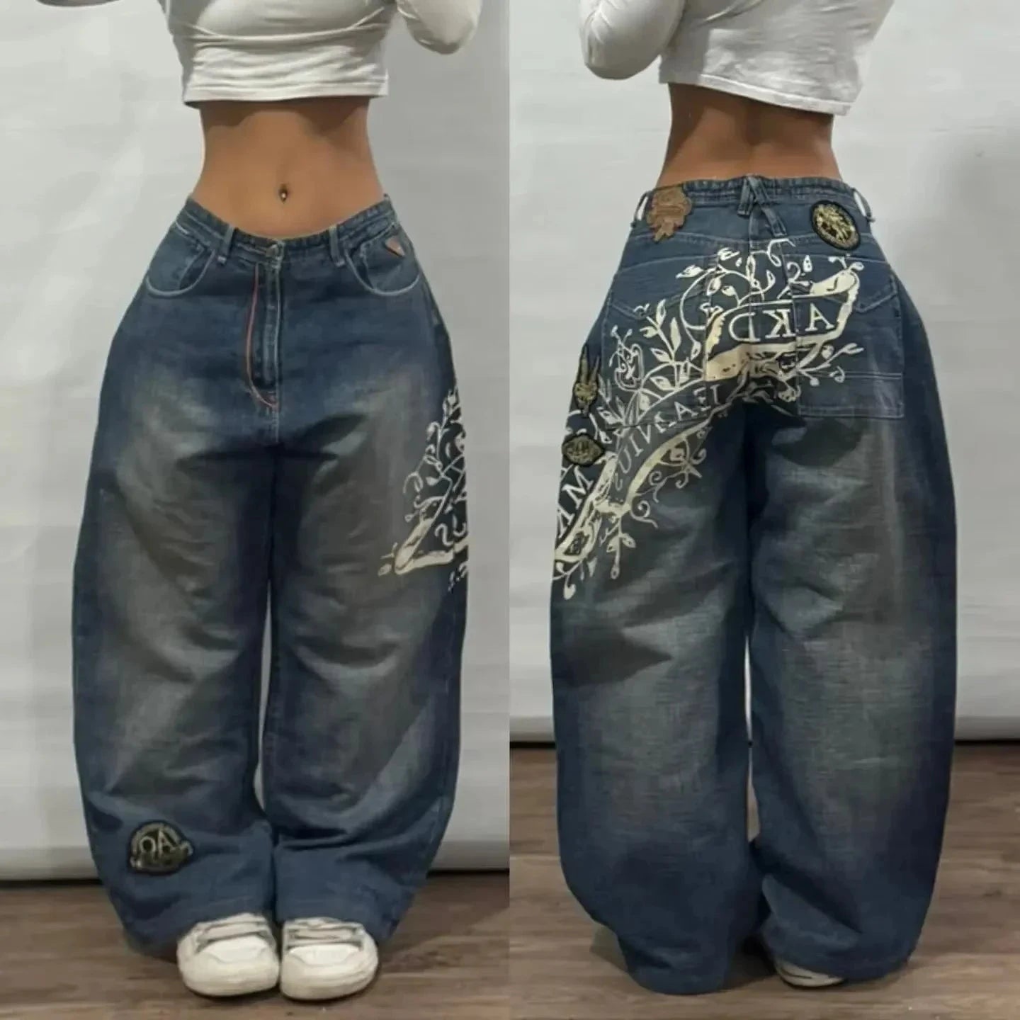 Y2K New Fashion Washed Multi-pocket Old Baggy Tooling Jeans Men Vintage Hip-hop Straight Casual Punk High Waist Wide Leg Pants voguable