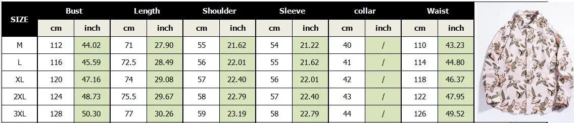 Voguable  Trendy Brand Fashion Autumn New Men's Turn-down Collar Printing Single Breasted High Street Casual Loose Long Sleeve Shirts Tops voguable